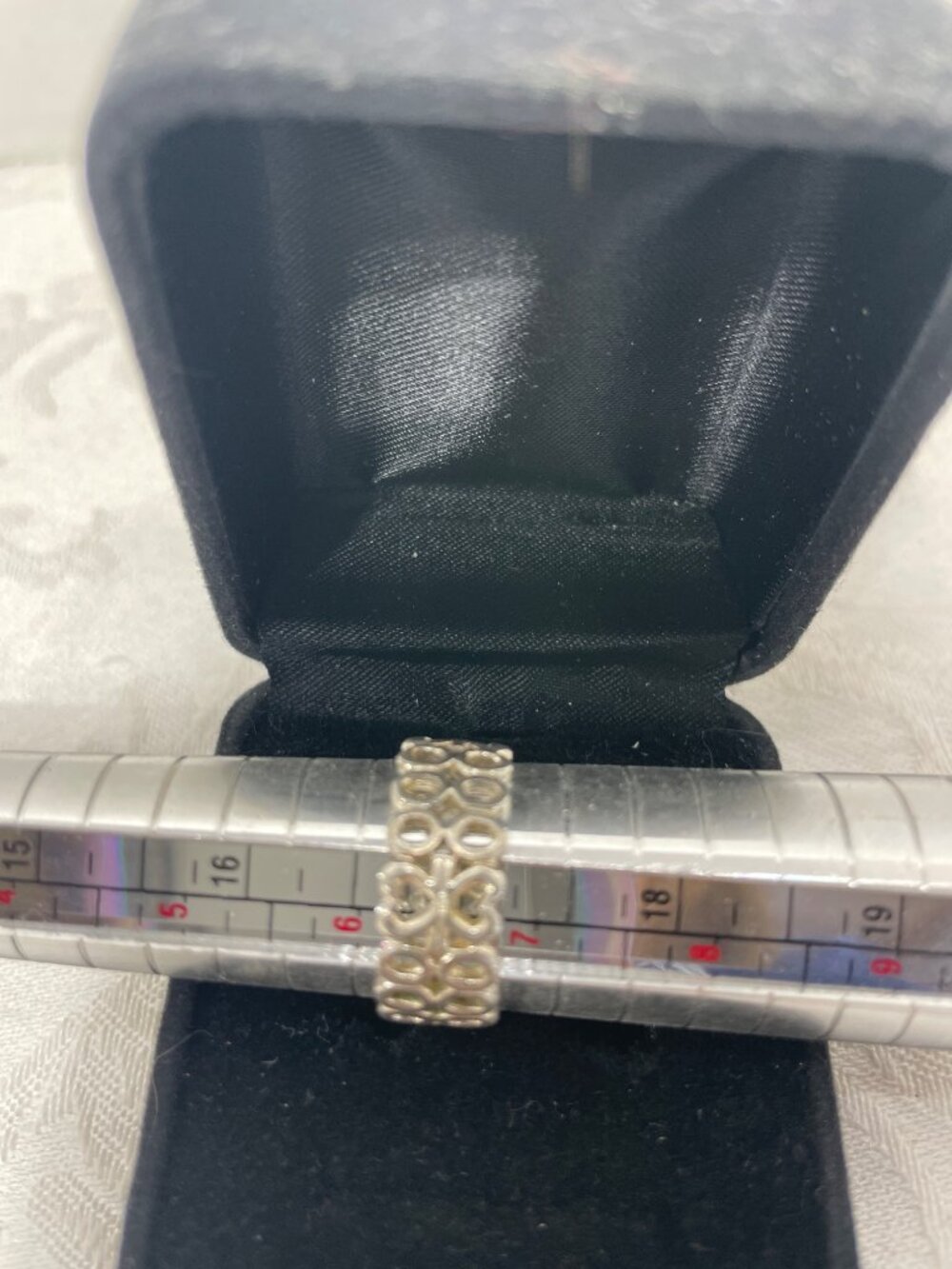 Vintage Sterling Silver Heart 2000 Ring Size 6.5 Millenium 925 - Picture 3 of 4